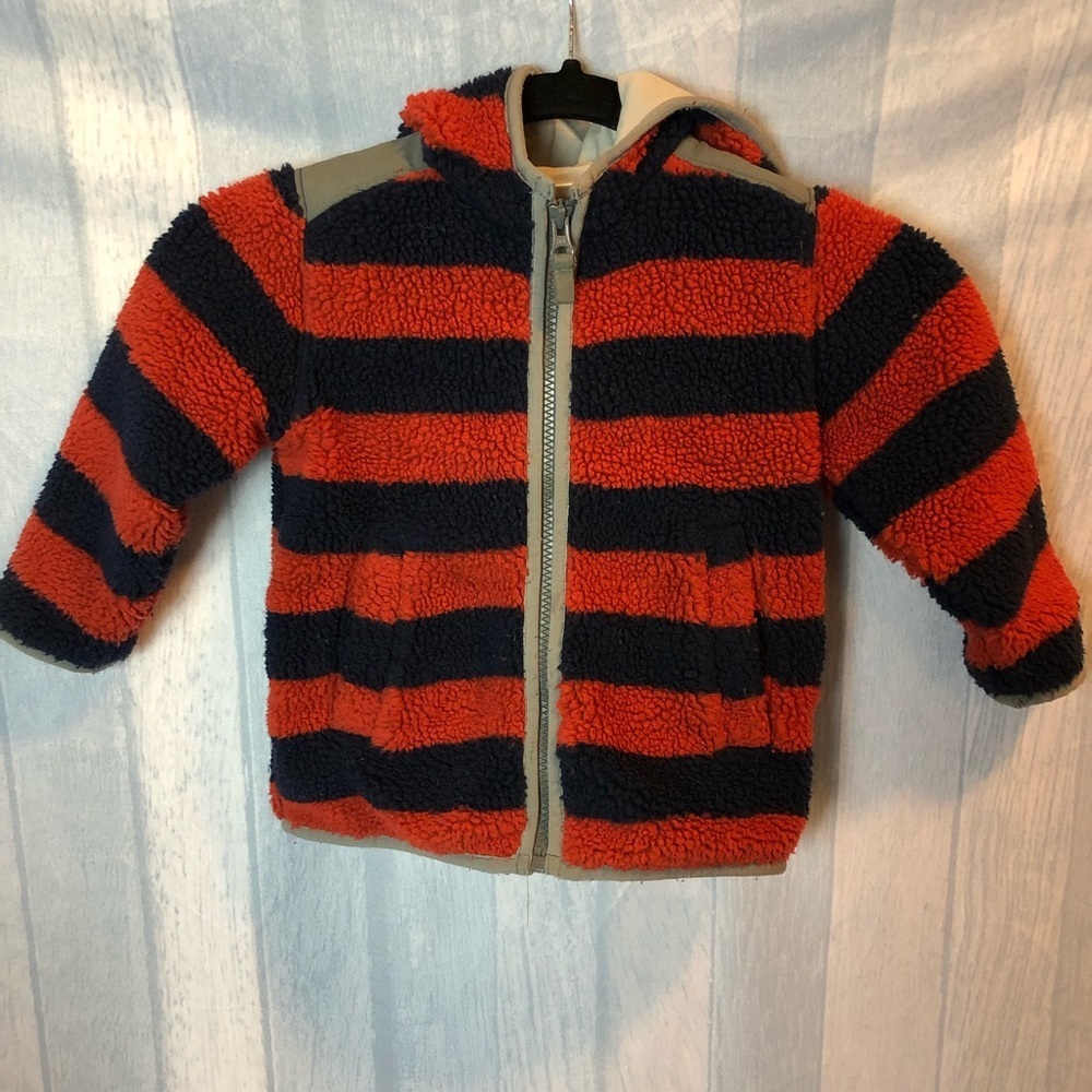 Hanna Andersson Boys Jacket Fleece Hooded Zip Up